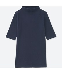 UNIQLO | リブハイネックT（5分袖）(Tシャツ/カットソー)