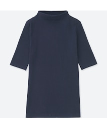 UNIQLO | リブハイネックT（5分袖）(Tシャツ/カットソー)