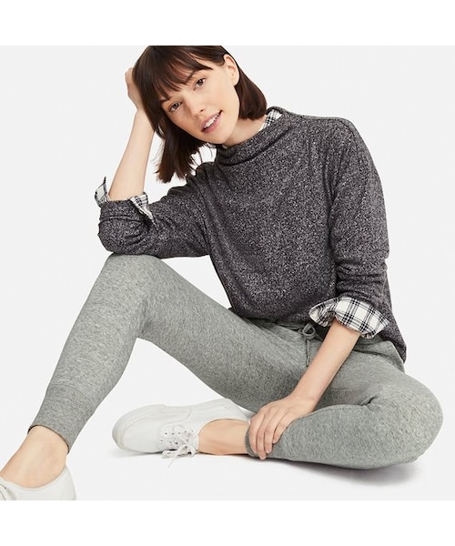 UNIQLO（ユニクロ）の「スウェットパンツ（丈標準68～68.5cm）（その他パンツ・レディース・NAVY 69/BLACK 09/GRAY 06/BLUE 68・L/S/M/XXL/XS/XL/3XL）」の2枚目の写真