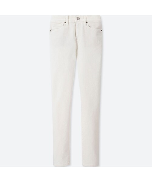 UNIQLO（ユニクロ）の「ハイライズシガレットジーンズ（丈長め82cm）＋EC（デニムパンツ・レディース・BLUE 67/BLACK 09/WHITE 00/NAVY 69・26/32/28/34/24/29/36/25/27/23/30/22/21）」の2枚目の写真