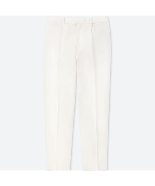 UNIQLO（ユニクロ）の「コットンテーパードアンクルパンツ（丈標準64cm）（その他パンツ・レディース・BEIGE 32/NAVY 69/GREEN 54/WHITE 00・61/64/58/73/55/70/76/67/79）」の2枚目の写真