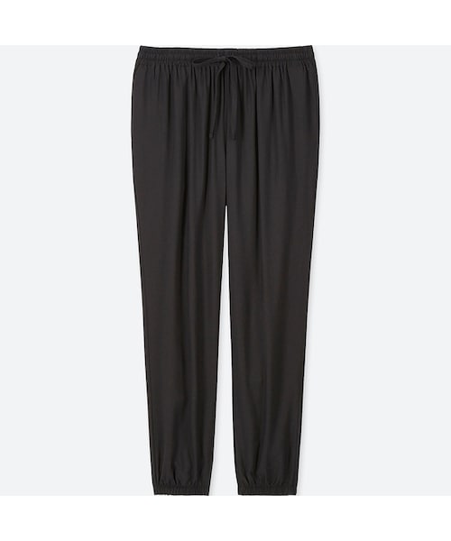 UNIQLO（ユニクロ）の「ドレープジョガーパンツ（その他パンツ・レディース・PINK 12/BLUE 66/LIGHT GRAY 02/NAVY 69/BLACK 09・XS/XL/S/XXL/M/L/3XL）」の2枚目の写真