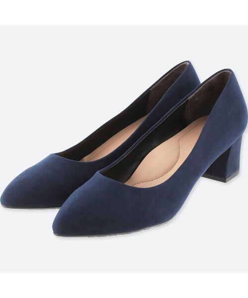 UNIQLO（ユニクロ）の「チャンキーヒールパンプス（その他シューズ・レディース・BEIGE 31/BLACK 09/NAVY 69・23.5/22.5/23/24/25/24.5）」の3枚目の写真