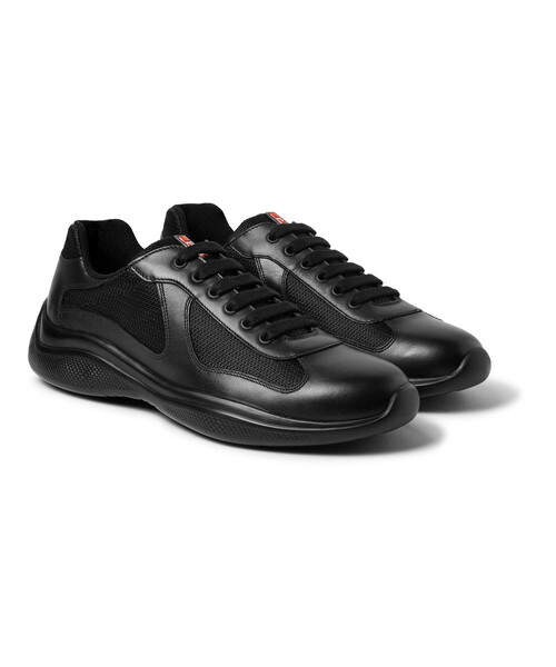 PRADA（プラダ）の「Prada America's Cup Leather And Mesh Sneakers ...