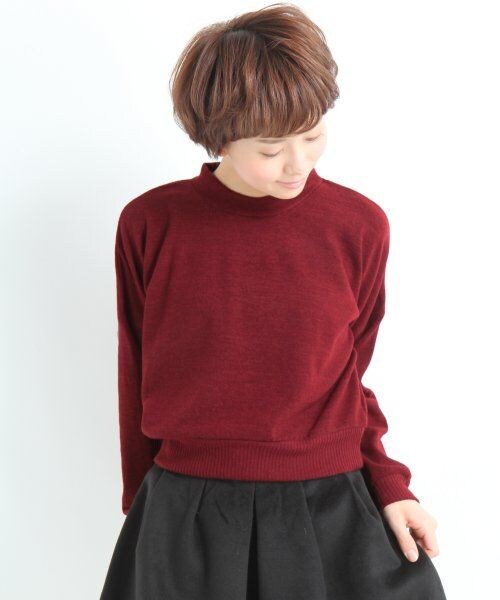 LOWRYS FARM(ローリーズファーム)の「キモウHIネックドルマンロングスリーブ(トップス・レディース・グレー/バーガンディー/ボーダー・L/M)」の3枚目の写真