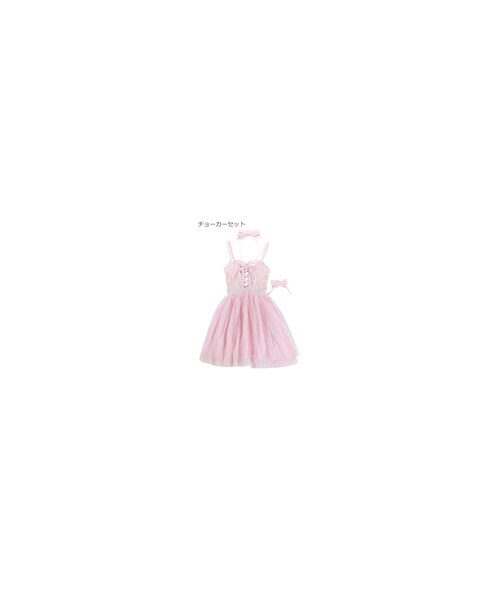 Bobon21（ボボンニジュウイチ）の「コットンチュールキャミワンピース-全２色-（ワンピース・レディース・ホワイト/ピンク・S/M/L）」の6枚目の写真