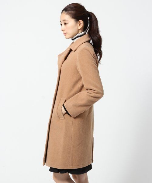 A part by（アパートバイ）の「ＷモッサストレートＰコート（ジャケット/アウター・レディース・ブラック/ベージュ・Ｌ/Ｍ）」の3枚目の写真