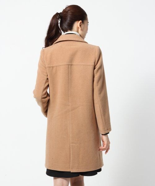 A part by（アパートバイ）の「ＷモッサストレートＰコート（ジャケット/アウター・レディース・ブラック/ベージュ・Ｌ/Ｍ）」の4枚目の写真