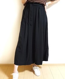 Tiffee SELECT | リボン付きウエストフリルてろんワイドパンツ(その他パンツ)