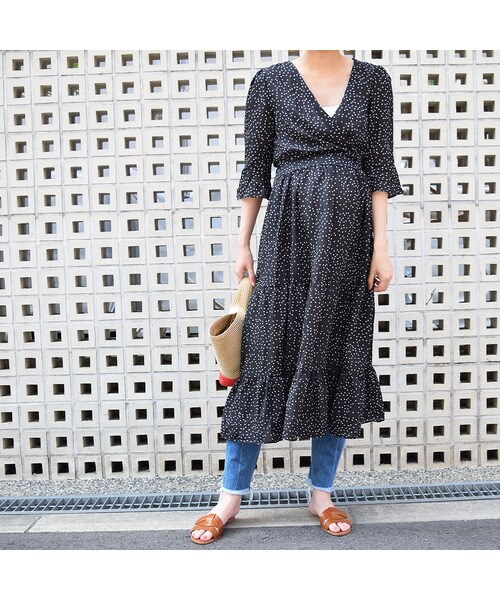 no brand（ノーブランド）の「ドット柄フレアOP（ワンピース・レディース・その他）」の2枚目の写真