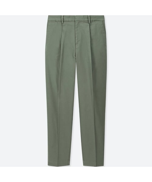 UNIQLO（ユニクロ）の「コットンテーパードアンクルパンツ（丈長め69cm）＋EC（その他パンツ・レディース・BEIGE 32/NAVY 69/GREEN 54/WHITE 00・79/58/67/70/64/61/55/73/76）」の3枚目の写真