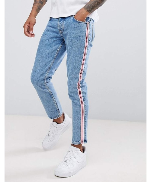 Pink side stripe jeans Clearance