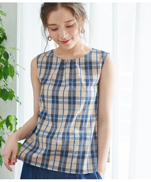 ROPE' PICNIC（ロペピクニック）の「チェック柄ノースリーブブラウス