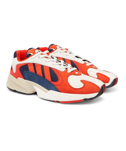 adidas originals yung 1 suede and mesh sneakers