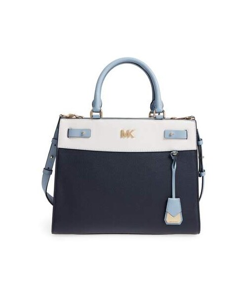 MICHAEL KORS(マイケルコース)の「MICHAEL Michael Kors Reagan Large Leather Satchel(ショルダーバッグ・レディース・Blue・One Size)」の1枚目の写真