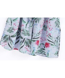 ZARA　シャツワンピース　花柄　ストライプ　新品 ZARA - ZARA☆花柄ストライプロングシャツワンピースの通販 by ドリ