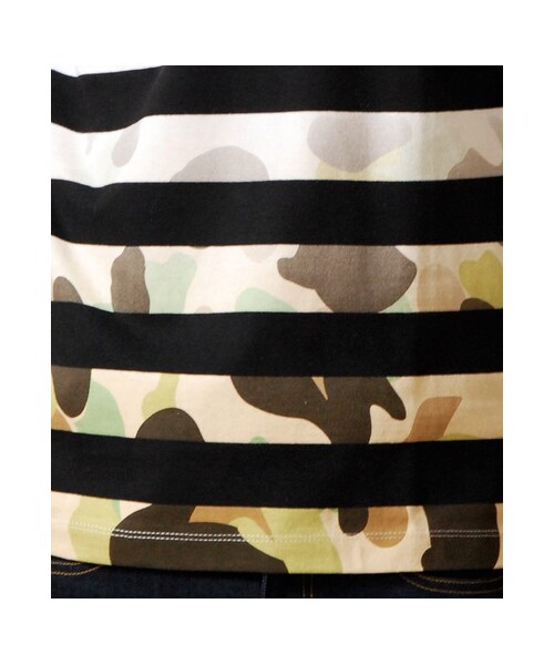 Design Tshirts Store graniph(デザイン ティーシャツ ストア グラニフ)の「GradationCamouflageBorderLongSleeve(Black)
グラデーションカモフラージュボーダーロングスリーブ(ブラック)(ロングスリーブT?・レディース・Black・L/M/S/SS)」の3枚目の写真