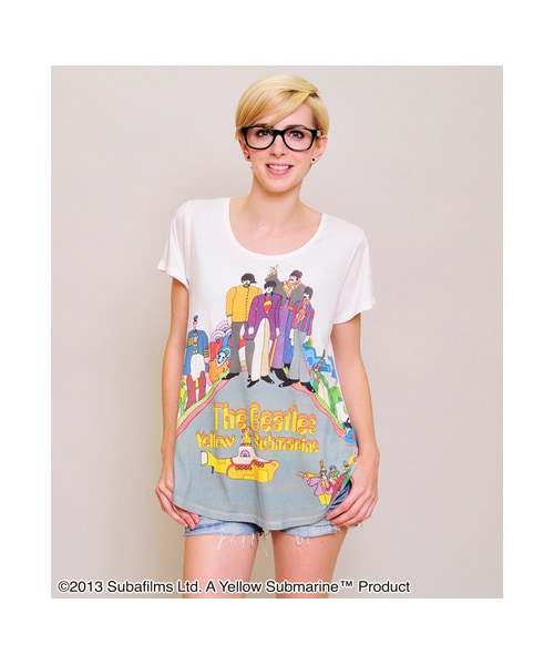 Design Tshirts Store graniph(デザイン ティーシャツ ストア グラニフ)の「TheBeatlesALineShortSleeve(NothingisReal)
ザビートルズAラインショートスリーブ(ナッシングイズリアル)(レディースカットソー?・レディース・Off White・Ladies F)」の1枚目の写真