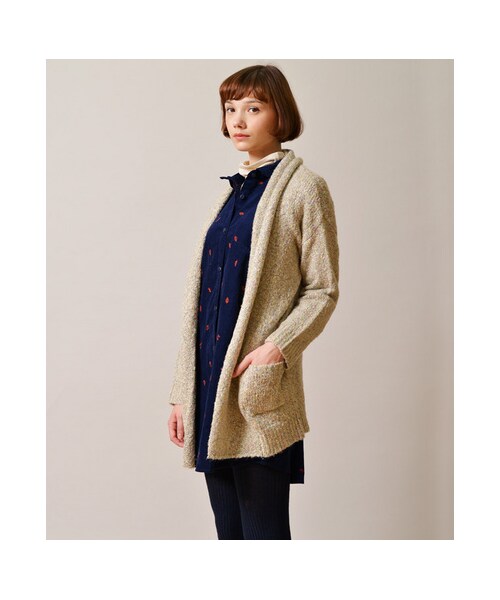 Design Tshirts Store graniph（デザイン　ティーシャツ　ストア　グラニフ）の「BoucleKnitLongSleeveCardigan(Natural)
ブークレニットロングスリーブカーディガン(ナチュラル)（レディースカーディガン?・レディース・Natural・Ladies F）」の7枚目の写真