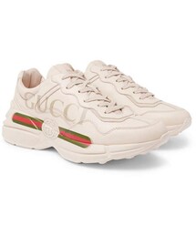GUCCI | Gucci Rhyton Logo-Print Leather Sneakers(スニーカー)