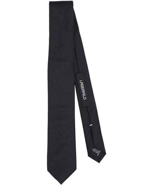 カールラガーフェルド レザータイ ナロータイ ネクタイ ブラック KARL LAGERFELD（カールラガーフェルド）の「KARL LAGERFELD Ties