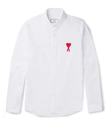 ami | AMI Appliquéd Button-Down Collar Cotton Oxford Shirt(シャツ/ブラウス)