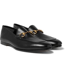 GUCCI | Gucci Brixton Horsebit Collapsible-Heel Leather Loafers(その他シューズ)