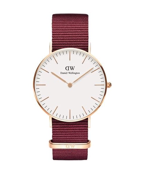 Daniel Wellington（ダニエルウェリントン）の「Daniel Wellington Classic Roselyn Nylon Strap Watch, 36mm（アナログ腕時計・レディース・Red・One Size）」の3枚目の写真