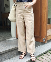 DHOLIC | リネンストレートパンツ(その他パンツ)