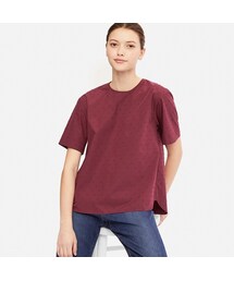 UNIQLO | エクストラファインコットンドビーTブラウス（半袖）(シャツ/ブラウス)
