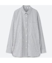 UNIQLO | エクストラファインコットンストライプシャツ（長袖）(シャツ/ブラウス)