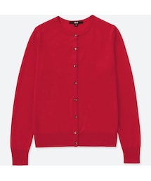 UNIQLO | エクストラファインメリノクルーネックカーディガン（長袖）(ニット/セーター)