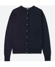 UNIQLO | エクストラファインメリノクルーネックカーディガン（長袖）(ニット/セーター)