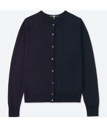 UNIQLO | エクストラファインメリノクルーネックカーディガン（長袖）(ニット/セーター)