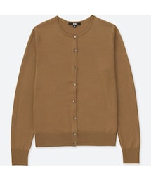UNIQLO | エクストラファインメリノクルーネックカーディガン（長袖）(ニット/セーター)