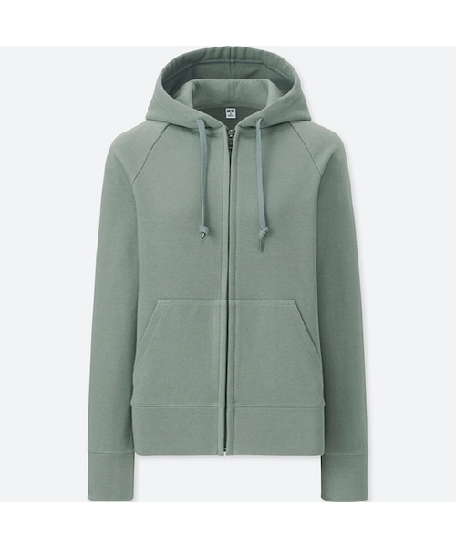 パーカー フルジップパーカ― レディース UNIQLO（ユニクロ）の「スウェットフルジップパーカ（長袖