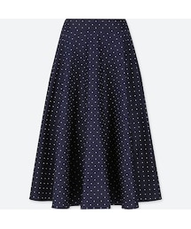 UNIQLO | サーキュラースカート（ハイウエスト・ドット・丈標準73～77cm）(スカート)