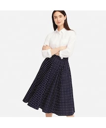 UNIQLO | サーキュラースカート（ハイウエスト・ドット・丈標準73～77cm）(スカート)