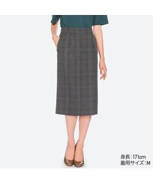 UNIQLO | チェックナロースカート（ハイウエスト・丈標準71～74cm）(スカート)