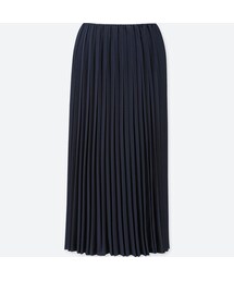 UNIQLO | クレーププリーツスカート（ハイウエスト・丈標準71～74cm）(スカート)