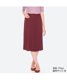 UNIQLO | クレーププリーツスカート（ハイウエスト・丈標準71～74cm）(スカート)