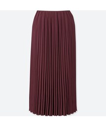 UNIQLO | クレーププリーツスカート（ハイウエスト・丈標準71～74cm）(スカート)