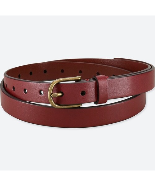 UNIQLO（ユニクロ）の「ヴィンテージスキニーベルト（ベルト・レディース・BLACK 09/DARK BROWN 39/RED 17・フリー）」の3枚目の写真
