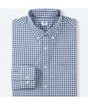 ユニクロ | エクストラファインコットンブロードチェックシャツ（ボタンダウン・長袖）＋E(襯衫)