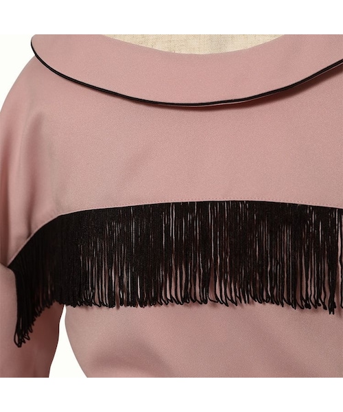 FICTION TOKYO フリンジ　ワンピース FICTION TOKYO（フィクショントーキョー）の「Fringe shirt one