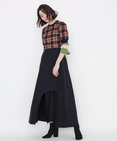 TOGA PULLA（トーガ プルラ）の「チェックニットトップス