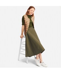 UNIQLO | コットンサーキュラースカート（ハイウエスト・丈標準74～77cm）(スカート)
