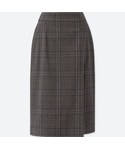 ユニクロ | チェックナロースカート（ハイウエスト・丈短め64～67cm）(裙子)