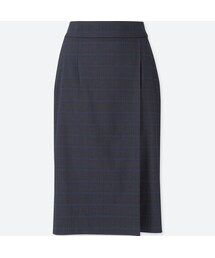 UNIQLO | チェックナロースカート（ハイウエスト・丈短め64～67cm）(スカート)