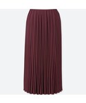 ユニクロ | クレーププリーツスカート（ハイウエスト・丈短め66～69cm）＋EC(裙子)